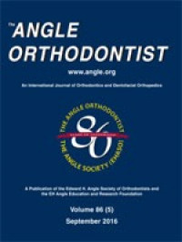 THE ANGLE ORTHODONTIST 2016 VOL 86 ISSUE 5