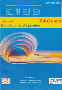 EduLearn : Journal of Education and Learning Vol. 6 No. 1-4, 2012