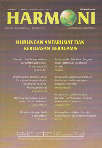 Harmoni; Jurnal Multikultural & Multireligius Vol.IX No.36