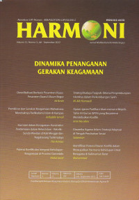 Harmoni; Jurnal Multikultural & Multireligius Vol.XI No.3