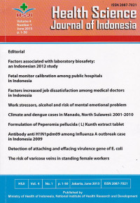 Health Science Journal of Indonesia (HSJI) Vol.4 No.1