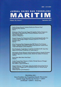 Jurnal Sains dan Teknologi MARITIM Vol.XII,No.1