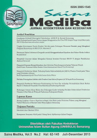 Sains Medika: Jurnal Kedokteran dan Kesehatan vol.5, No.2