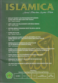 Islamica : Jurnal Ilmu - Ilmu Agama Islam Vol. 4, No. 1, Juli-Desember 2016