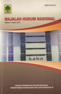 jurnal MAJALAH HUKUM NASIONAL No.1 th 2011