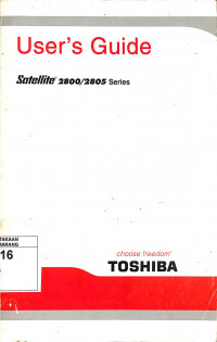 user's guide 
Satelite:2800/2805 Series