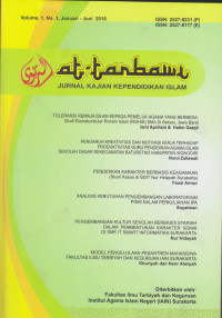 AT-TANBAWI : Jurnal Kajian Kependidikan Islam Vol. No. 1, Jan - Juni 2016