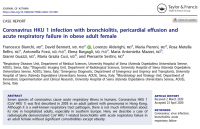 Coronavirus HKU 1 infection with bronchiolitis, pericardial effusion and acute respiratory failure in obese adult female