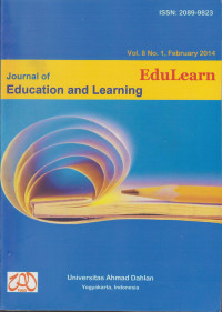 EduLearn : Journal of Education and Learning Vol. 8 No. 1, Feb 2014
