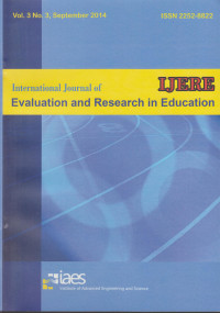 IJERE : International Journal of Evaluation and Research in Education Vol. 3, No. 3, Sept 2014