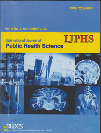 IJPHS : International Journal of Public Health Science Vol.3 No.3, September 2014