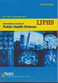 IJPHS : International Journal of Public Health Science Vol.3 No. 4, December 2014