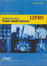 IJPHS : International Journal of Public Health Science Vol.4 No.1, March 2015