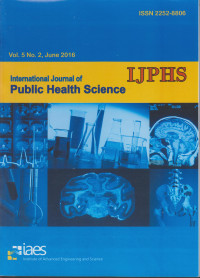 IJPHS :International Journal Public Health Science Vol. 5 No. 2, June 2016