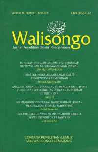 Walisongo; Jurnal Penelitian Sosial Keagamaan Vol.19 No.1