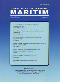 Jurnal Sains dan Teknologi MARITIM Vol.XII,No.2