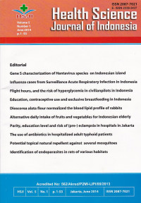 Health Science Journal of Indonesia (HSJI) Vol.5 No.1