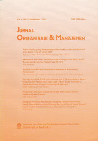 Jurnal Organisasi dan Manajemen Vol.6 No.2