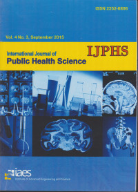 IJPHS : International Journal of Public Health Science Vol.5 No. 1, March 2016
