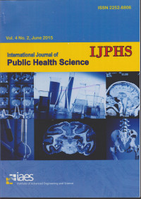 IJPHS : International Journal of Public Health Science Vol.4 No.2, June 2015