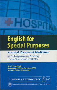 English for Special Purposes: Hospital, Diseases and Medicines