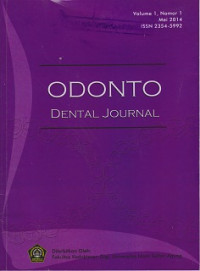 Odonto: Dental Journal Vol.1 No.1 Tahun 2014