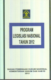 Program Legislasi Nasional tahun 2012