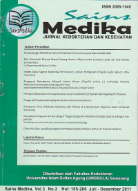 Sains Medika: Jurnal Kedokteran dan Kesehatan Vol.3, No.2