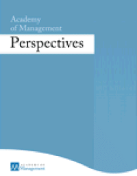 Image of Academy of management perspectives volume 28 number 1 may 2014