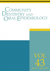 JOURNAL COMMUNITY DENTISTRY AND ORAL EPIDEMIOLOGY VOL.43 ISSUE 3, JUN 2015