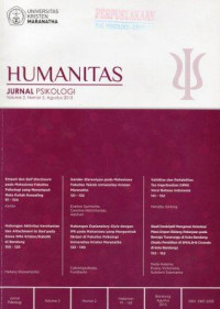 Jurnal Psikologi Humanitas: Agustus 2015