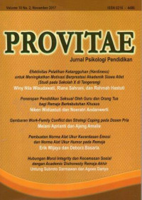 PROVITAE: Jurnal Psikologi Pendidikan November 2017