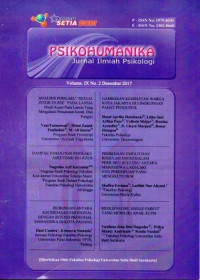 Image of PSIKOHUMANIKA: Jurnal Ilmiah Psikologi Desember 2017