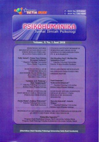 Image of PSIKOHUMANIKA: Jurnal Ilmiah Psikologi Juni 2018