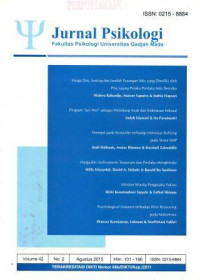 Image of Jurnal Psikologi Universitas Gadjah Mada: Agustus 2015