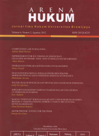 Jurnal ARENA HUKUM : Jurnal Ilmu Hukum Universitas Brawijaya Vol.6, No.2