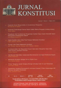 Jurnal Konstitusi vol.11 No.1