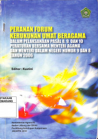 Peranan Forum Kerukunan Umat Beragama