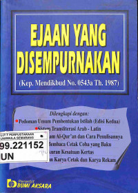Ejaan yang Disempurnakan (Kep. Mendikbud No. 0543a Th. 1987)