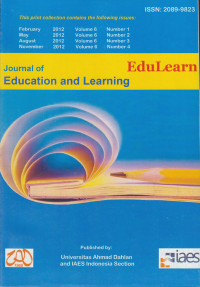 EduLearn : Journal of Education and Learning Vol. 6 No. 1-4, 2012