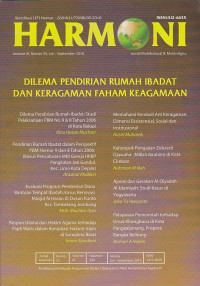 Image of Harmoni; Jurnal Multikultural & Multireligius Vol.IX No.35
