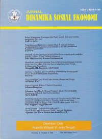 Jurnal DINAMIKA SOSIAL EKONOMI Vol.6 No.2