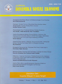 Jurnal DINAMIKA SOSIAL EKONOMI Vol.7 No.1