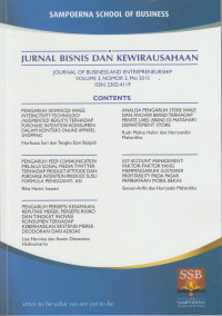 Jurnal Bisnis dan Kewirausahaan