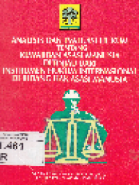 Image of Analisis dan Evaluasi Hukum Tentang Kewajiban Asasi Manusia Ditinjau Dari Instrumen Hukum Internasional di Bidang Hak Asasi Manusia