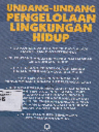 Undang-Undang Pengelolaan Lingkungan Hidup