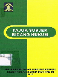 Tajuk subjek bidang hukum
