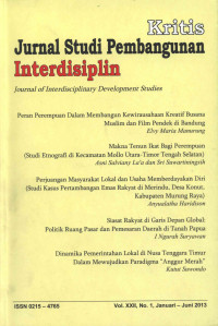Kritis Jurnal Studi Pembangunan Interdisiplin v.xxii no.1