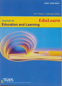 EduLearn : Journal of Education and Learning Vol. 10 No. 1, Feb 2016