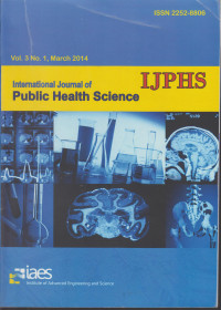 IJPHS : International Journal Of Public Health Science Vol. 3 No. 1, March 2014